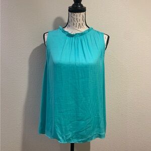 Naked Zebra Aqua Sleeveless Blouse